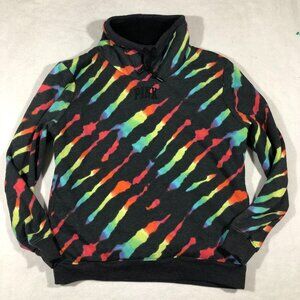 VS PINK Sweatshirt Womens Small Pullover Fleece Lined Rainbow Victoria's Secret